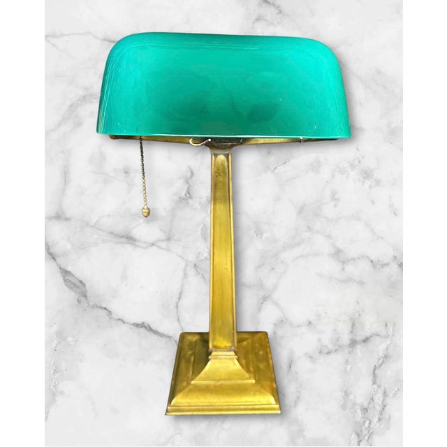 1910s Emeralite Baker’s Desk Lamp From h.g. McFadden & Co. For Sale In South Bend - Image 6 of 14
