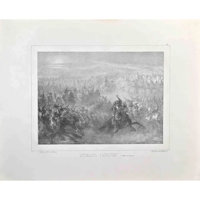 The Battle is a Lithograph realized by Auguste Raffet in 1837. Signed in the plate. Good condition. This piece is...