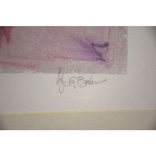 Pink Abstract Pastel Art by Baker For Sale - Image 8 of 8