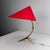 1950s Table Lamp with Golden Crows Foot and Newly Upholstered Red Silk Shade by J. T. Kalmar, 1950s For Sale - Image 5 of 14