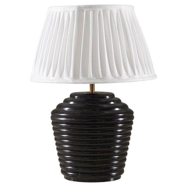 Black Art Deco Swedish Table Lamp, 1930s For Sale - Image 8 of 8