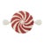 Peppermint Swirl Candy Hook Pillow with Tassels, 9 x 9" For Sale