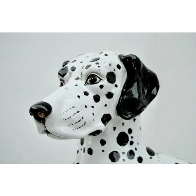 Vintage Ceramic Statue of Dalmatian with Puppy, 1970s, Set of 2 For Sale - Image 4 of 6