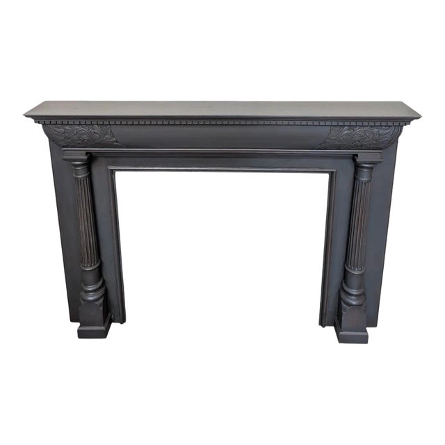 Mid 20th Century Neoclassical Oak Fireplace Surround For Sale