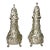 Vintage Hollywood Regency Chippendale Stieff Repousse Full Chased Sterling Footed Salt & Pepper Shakers - A Pair For Sale