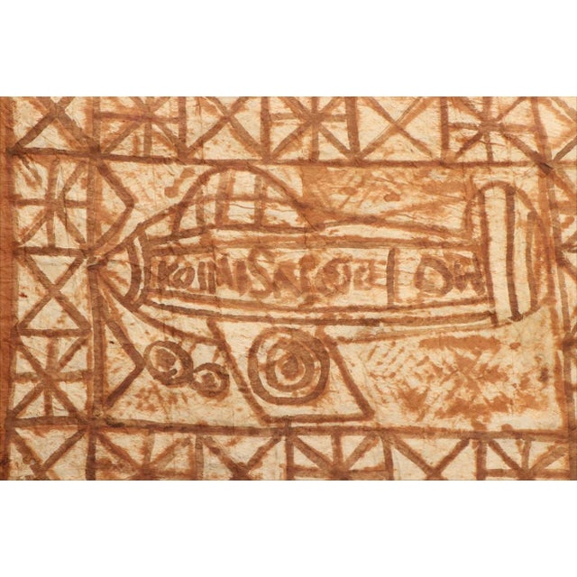 Antique XL Tongan Ngatu Barkcloth Textile For Sale - Image 9 of 10