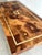 Late 20th Century Vintage Patchwork Olive Burl Wood Extendable Dining Table For Sale - Image 5 of 13