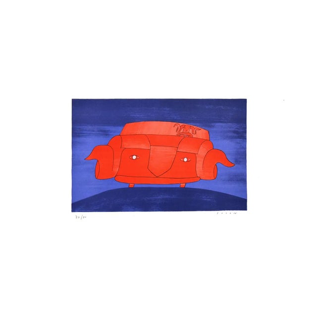 L'Evasion - Original Lithograph by J.-M. Folon 1971 For Sale