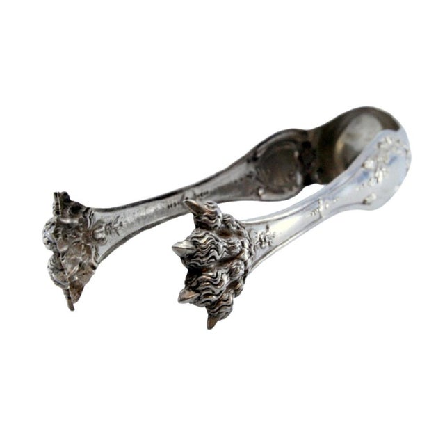 Claw-Shaped Silver Ice Tongs For Sale - Image 10 of 10