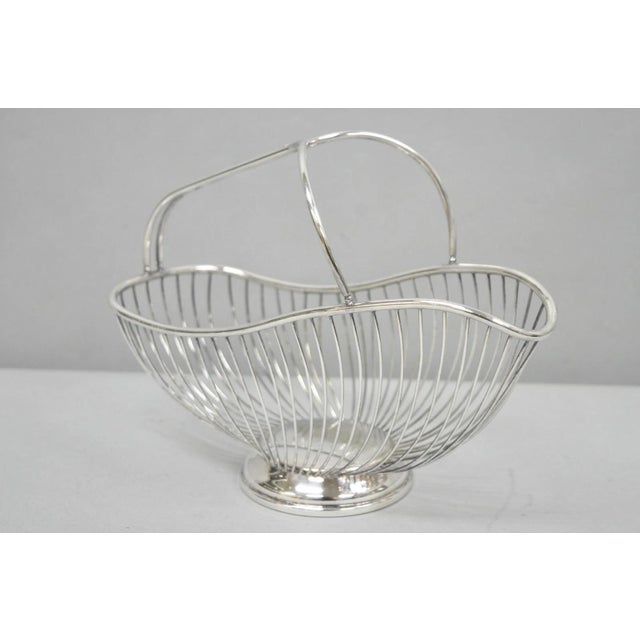 Mid 20th Century Vintage Mid Century Modern El De Uberti Italy Silver Plated Wire Wine Bottle Holder For Sale - Image 5 of 14