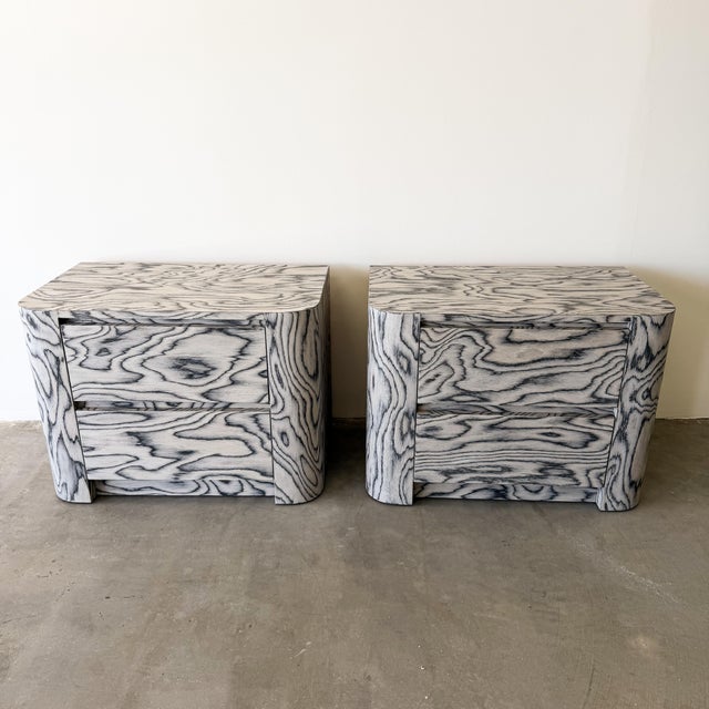 Ettore Sottsass Pair of Postmodern 1980s Grey Nightstands For Sale - Image 4 of 13