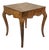 Vintage Italian Patchwork Olive Burlwood Louis XV Style End Table With 1 Drawer For Sale