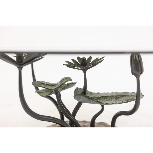Water Lily Coffee Table in Bronze, 1970s For Sale - Image 4 of 8