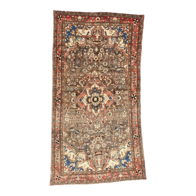 Vintage Persian Assadabad Hamadan Rug - 05'00 X 09'06 For Sale