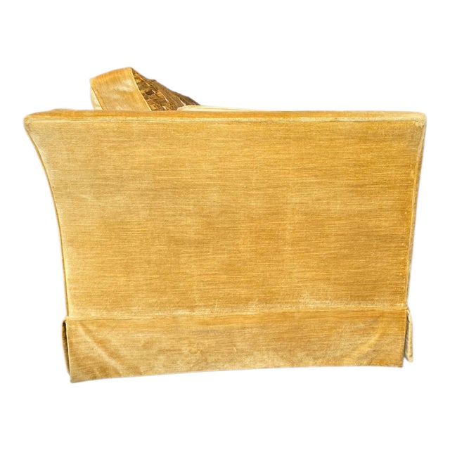 1970s Exceptional 1970s Vintage Flexsteel Sofa - Original Harvest Gold Velvet For Sale - Image 5 of 16