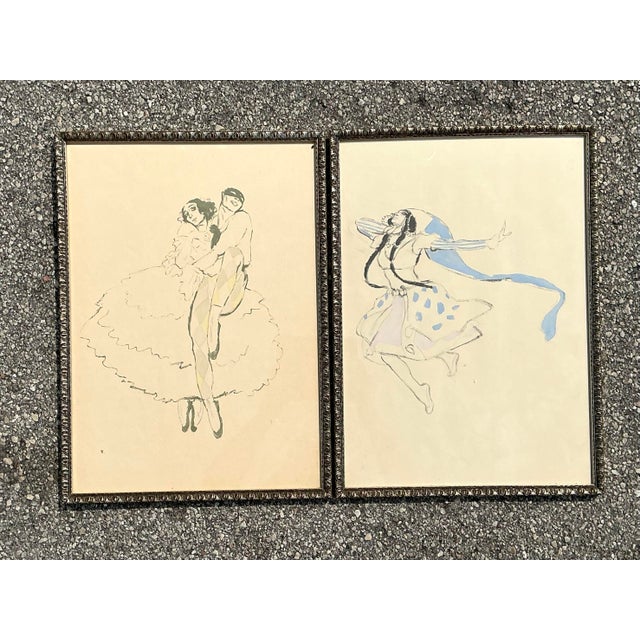 Vintage MCM Ballet Ruese Prints - Set of 2 For Sale - Image 12 of 12