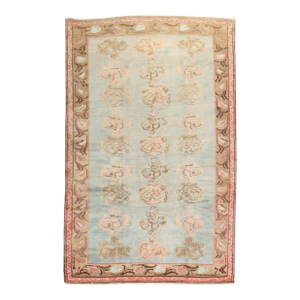 Vintage Zabihi Collection Turkish Floral Konya Rug