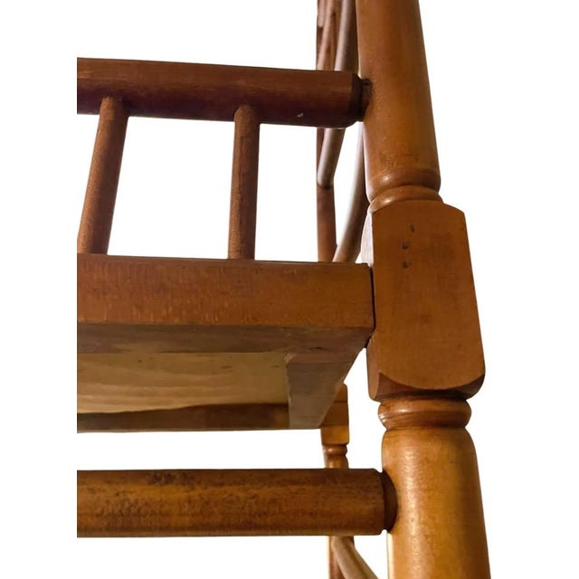 American Antique Ladder-Back or Spindle-Back Rocking Chair For Sale - Image 3 of 10
