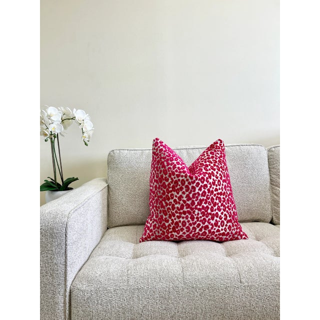This stunning magenta pink leopard print pillow cover has it all. It's luxurious, beautiful, and has ample texture. The...