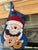 Vintage Crazy Mountain Imports "Porch & Parlour" Felt Christmas Stocking - Primitive Folk Art Santa, Reindeer & Bear Excellent Condition For Sale In Denver - Image 6 of 13