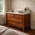 Mahogany chest of drawers with ebony and maple trim and oak inserts. Four drawers at the front, the first two of which are...