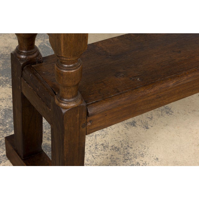 Mid 19th Century French Provincial Oak Hall Bench For Sale - Image 17 of 18