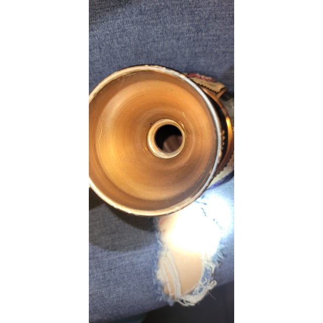 Copper Vintage Turkish Copper & Enamel Evil Eye Ewer | Hand-Painted Nazar Decorative Vessel, 1970s For Sale - Image 8 of 10