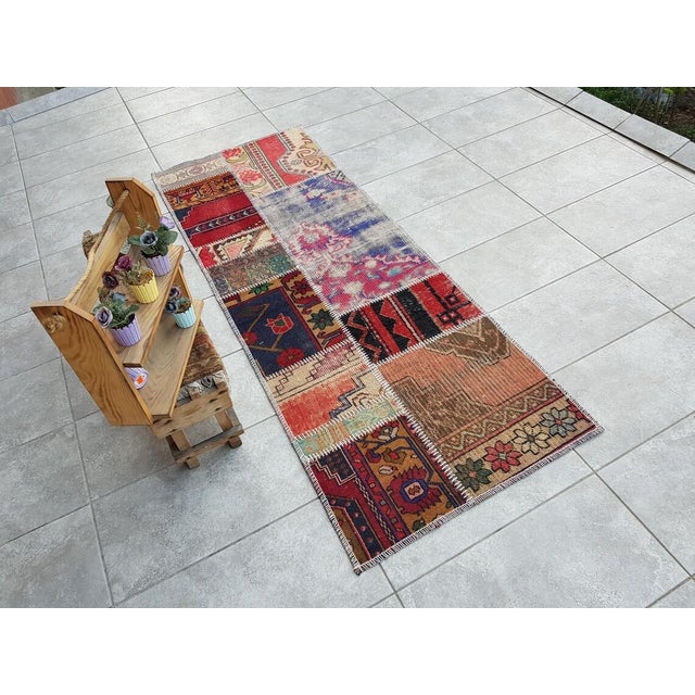 Turkish Ethnic Vintage Wool Hallway Runner For Sale - Image 3 of 10