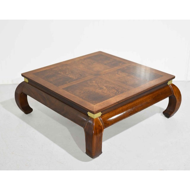 Elegant and sculptural, this stunning mid-century chinoiserie coffee table showcases classic Ming-style design with...