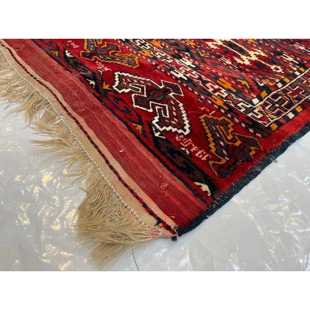 Textile Antique Persian Torkman , 4'2" X 9'7" For Sale - Image 7 of 7