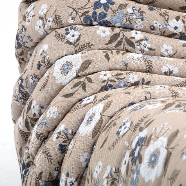 Cream Togo Three-Seater Sofa in Pattern Fabric by Michel Ducaroy for Ligne Roset For Sale - Image 8 of 13