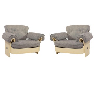 Pair of Italian Lounge Chairs For Sale