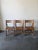Brown Set of 3 Vintage Modern Folding Wooden Chairs – Sculptural Slat Seat For Sale - Image 8 of 9