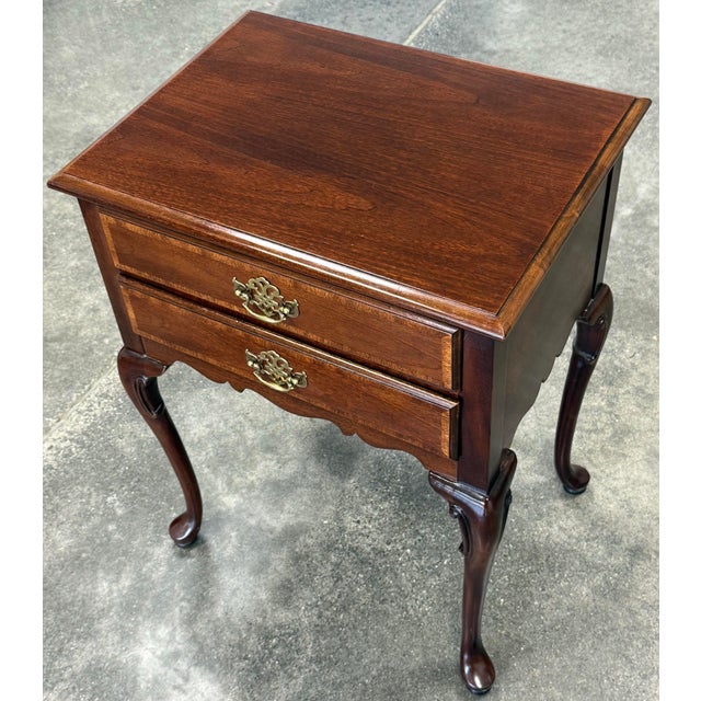 Wood Hickory White “American Masterpiece” Georgian End Tables / Nightstands For Sale - Image 7 of 12