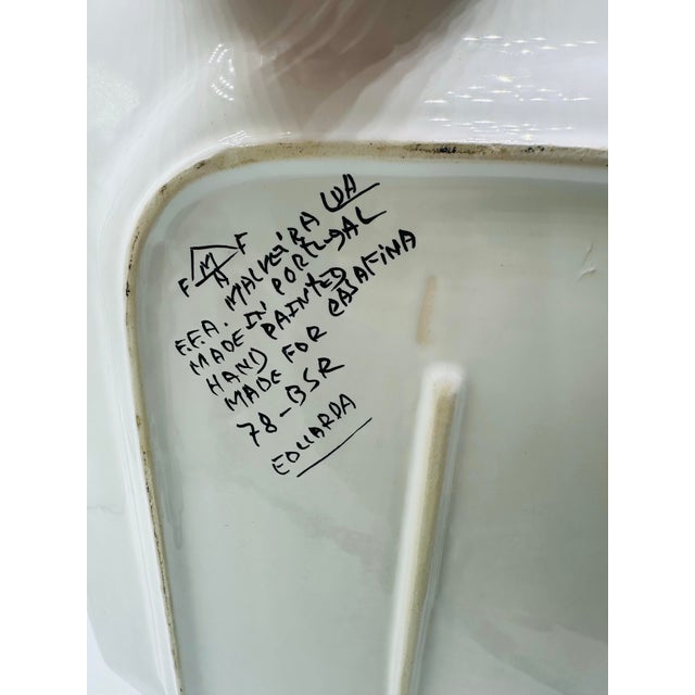 Ceramic Hand Painted Ceramic Platter For Sale - Image 7 of 7