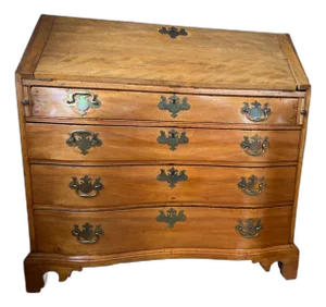 Antique 19th Century Chippendale Maple Slant Front Desk