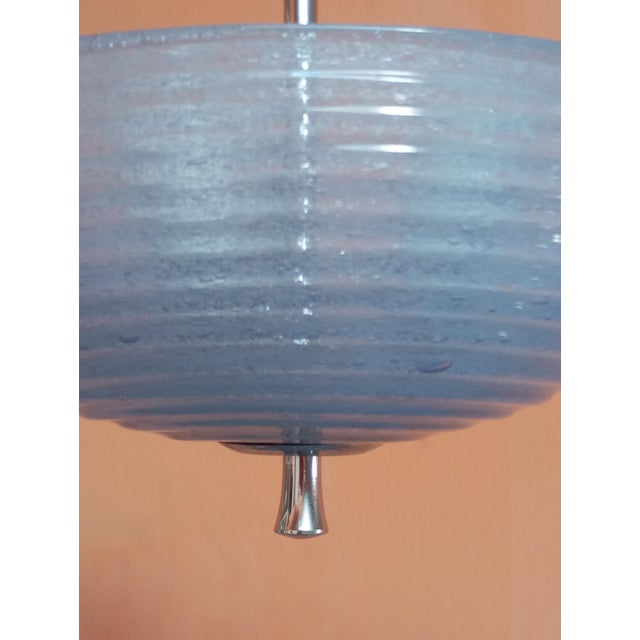 Pulegoso Light Blue Glass Chandelier by Barovier & Toso, Murano, 1960s For Sale - Image 3 of 16