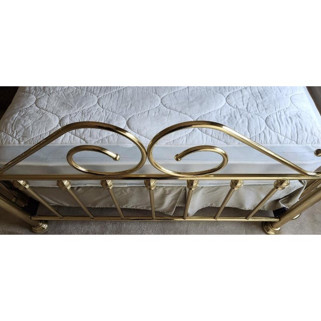 Vintage Dresher Solid Brass Full‑Size Bed – Rare, No Longer Made For Sale - Image 9 of 11
