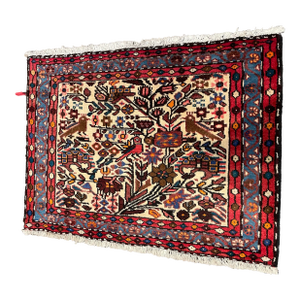 1990s Handwoven Persian Heriz Area Rug 2'2" X 3'0"