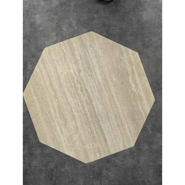 Vintage Travertine Coffee Table For Sale - Image 3 of 6