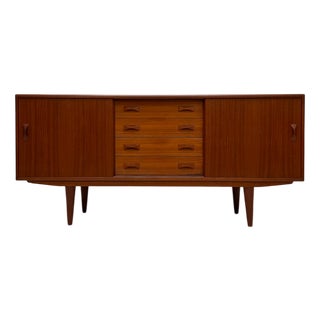Small Mid-Century Danish Teak Sideboard attributed to Clausen & Søn, 1960s For Sale