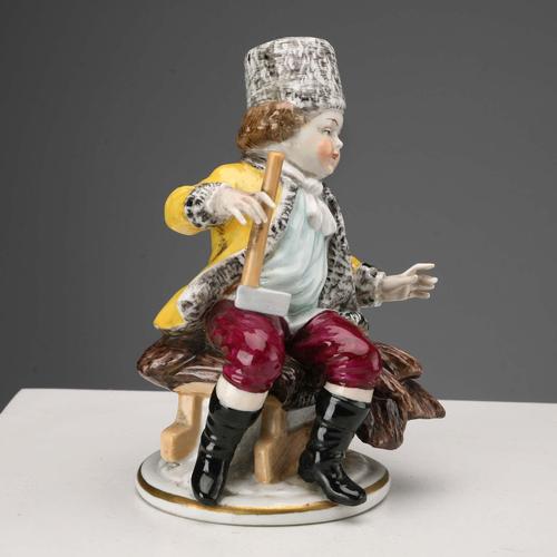 Antique German Figurine from Rudolstadt Porcelain For Sale - Image 3 of 9