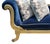 Wood Antique 18th C Louis XVI Giltwood Chaise Fainting Couch - Sapphire Blue Mohair For Sale - Image 7 of 7