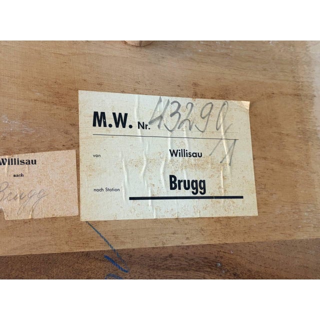 Extendable Dining Table in Cherry Wood from Willisau, Switzerland, 1960s For Sale - Image 15 of 17