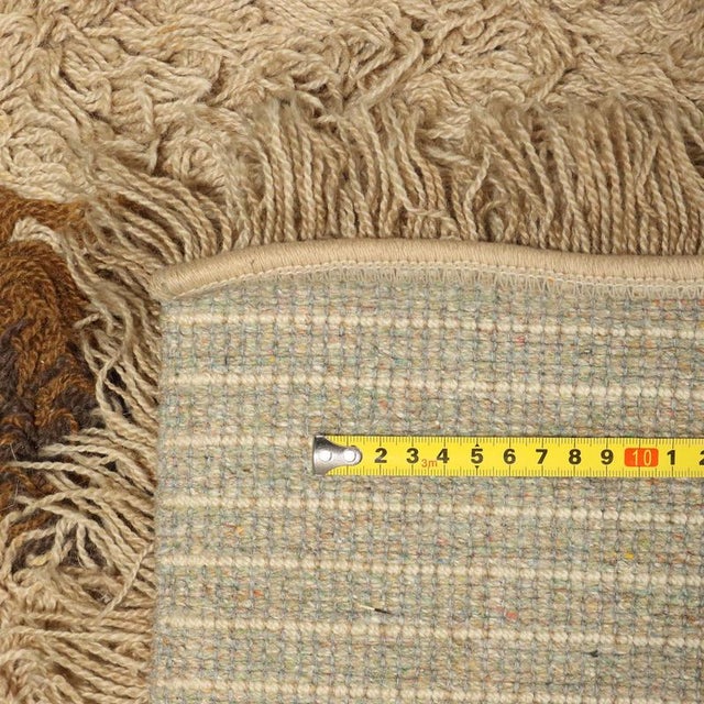 Brown Modern Wool Rug, Italy For Sale - Image 8 of 9