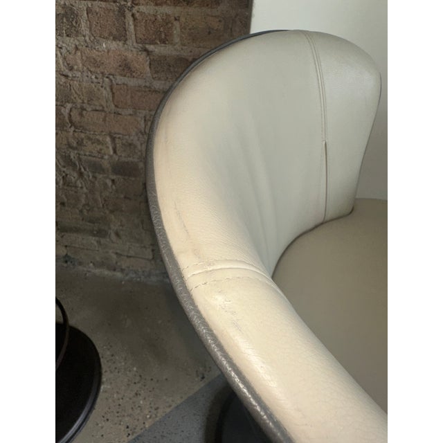 Giorgetti Ode Chi Wing Lo Leather Bar Stool For Sale - Image 9 of 14