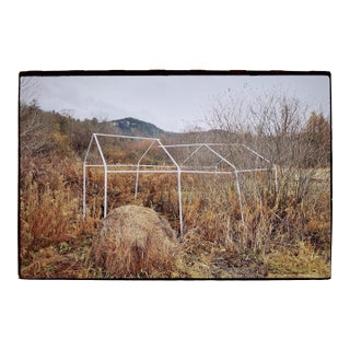 Rural Landscape Photograph, Berkshires Massachusetts, 'White Frame', 18 X 12" Fine Art Photography Print For Sale