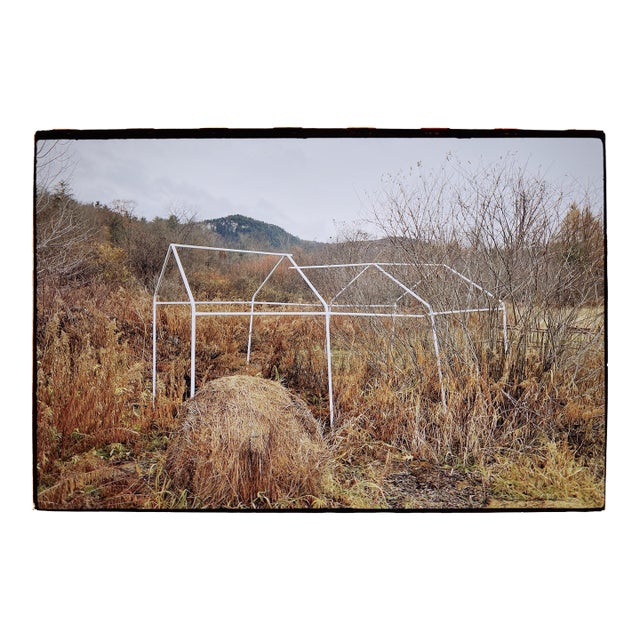 Rural Landscape Photograph, Berkshires Massachusetts, 'White Frame', 18 X 12" Fine Art Photography Print For Sale