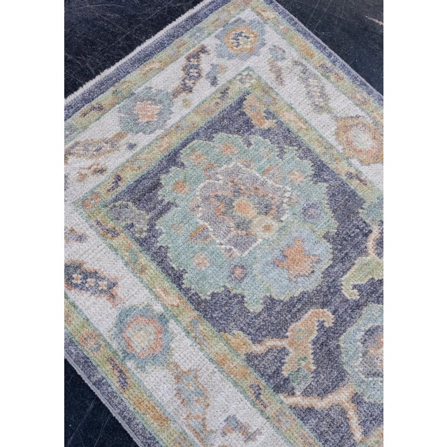 Early 21st Century Turkish Oushak Rug 2'5" x 6' For Sale - Image 5 of 8
