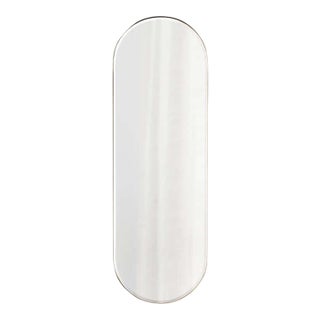 Edge Small Brass Capsule Wall Mirror For Sale